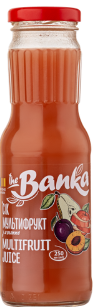 Сік мультифруктовий з м'якоттю ТМ The Banka 250мл